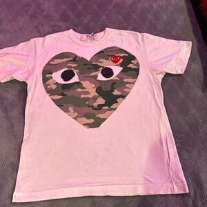 Comme des Garçons camo heart t-shirt